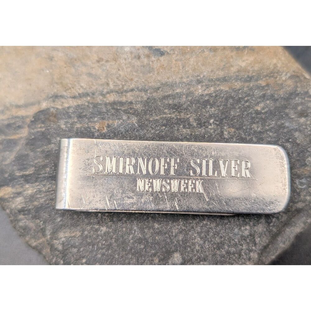 Vintage Tiffany & Co. Makers Sterling - Smirnoff Silver Newsweek Money Clip 925